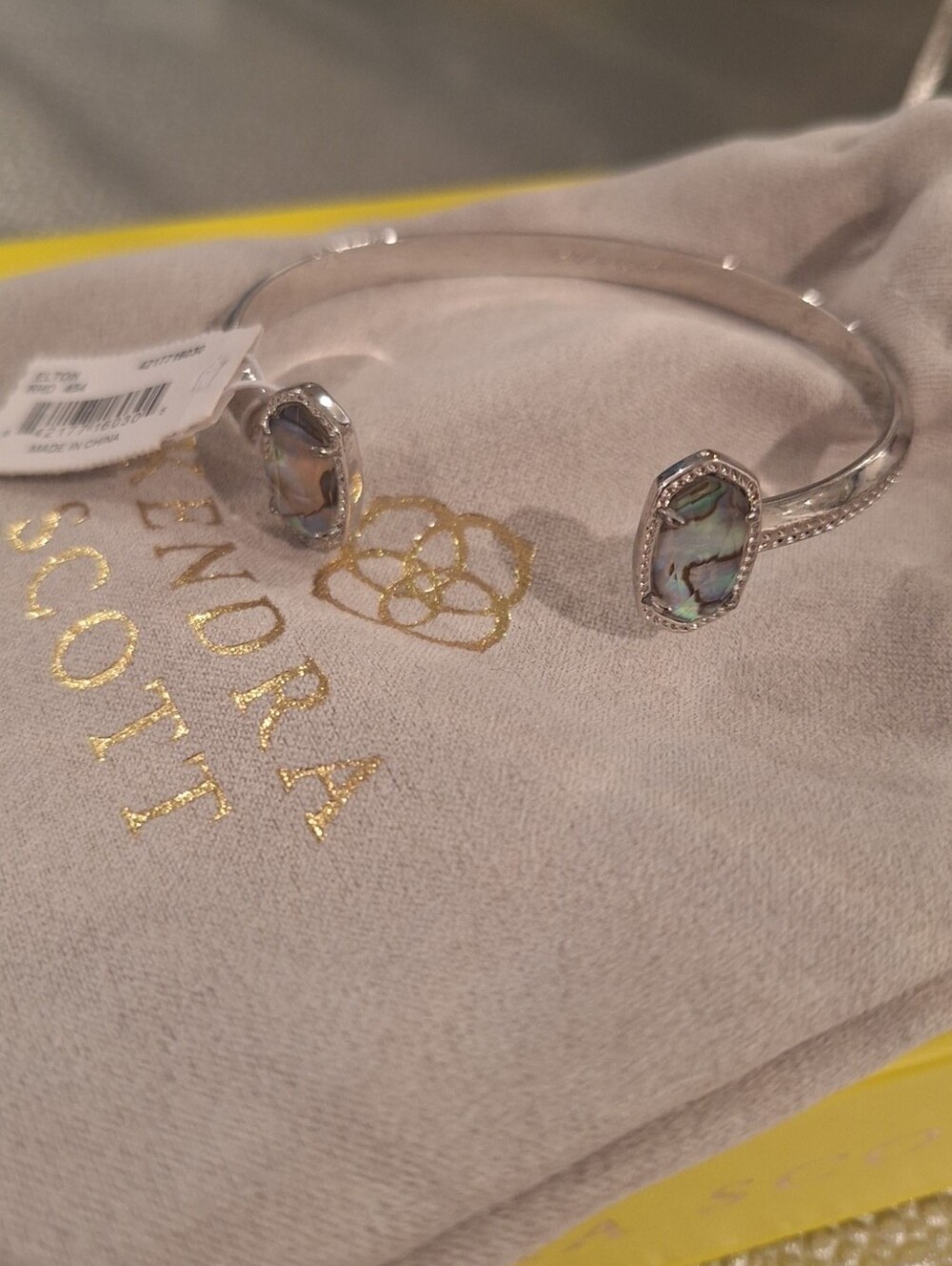 Kendra Scott--  Silver Abalone Open Cuff Bracelet